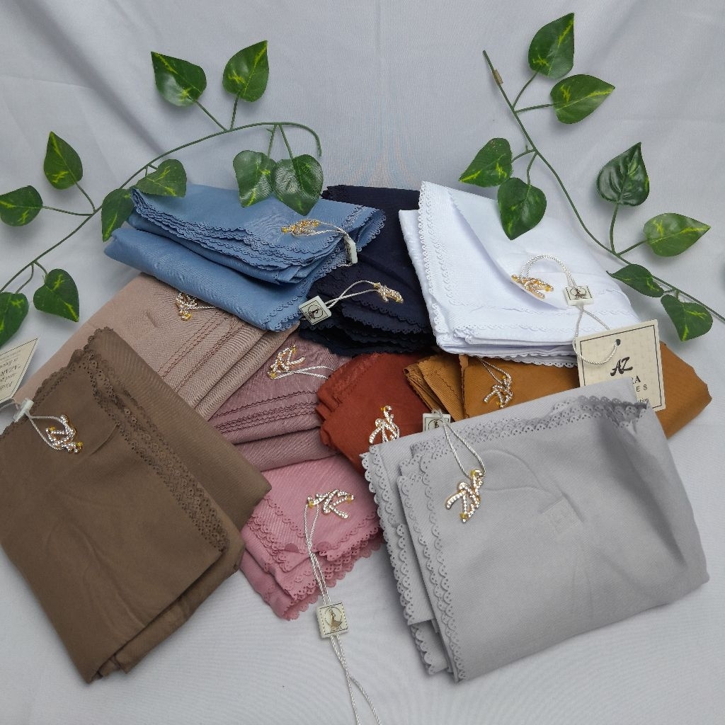 HIJAB SEGI EMPAT AZARA POLOS LASERCUT KERUDUNG SEGI EMPAT