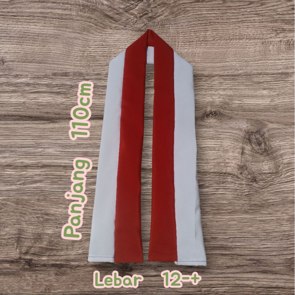 Syall /cukin merah putih dan costum