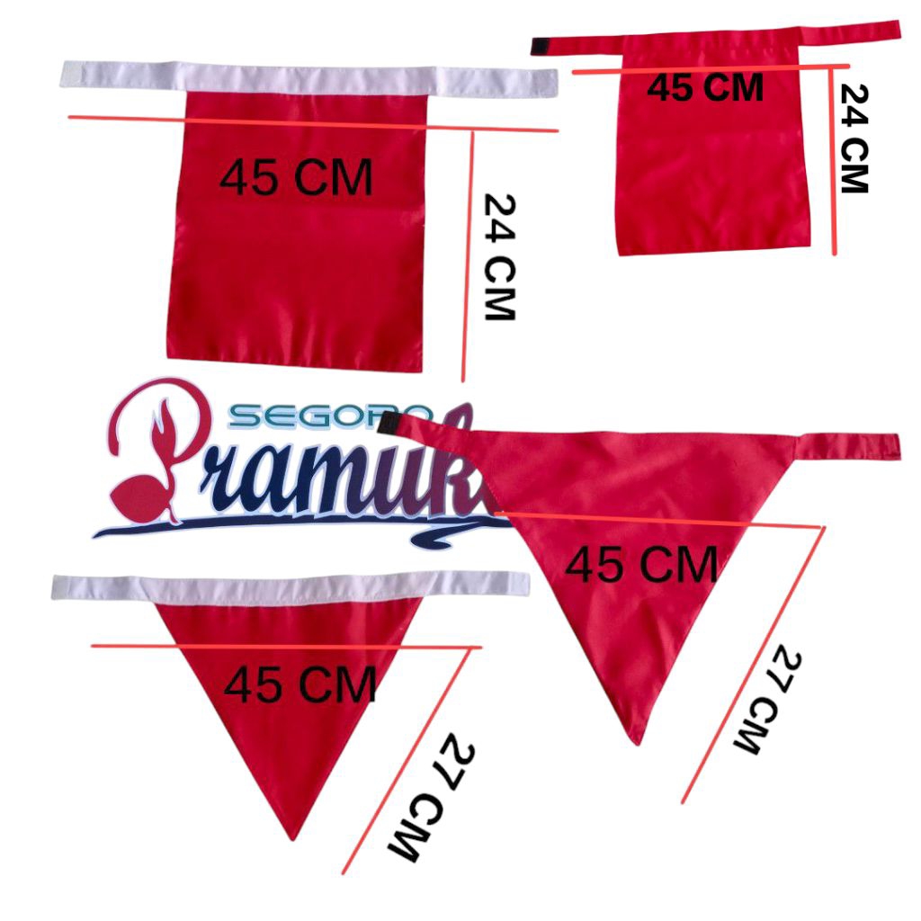 Syal-SCRAF Paskibra UPACARA-Syal Paskibra Putih Merah