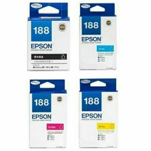tinta cartridge epson 188 black epson188 colour original 1paket forWF-7111,WF-7211,WF-7611,WF-7711