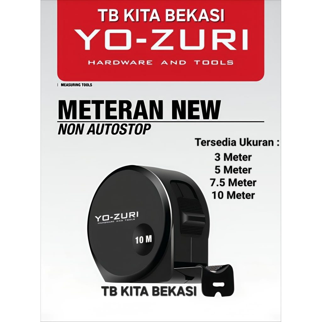 METERAN YOZURI 3M 5M 7,5M 10M / METERAN BANGUNAN YOZURI / METERAN TUKANG YOZURI