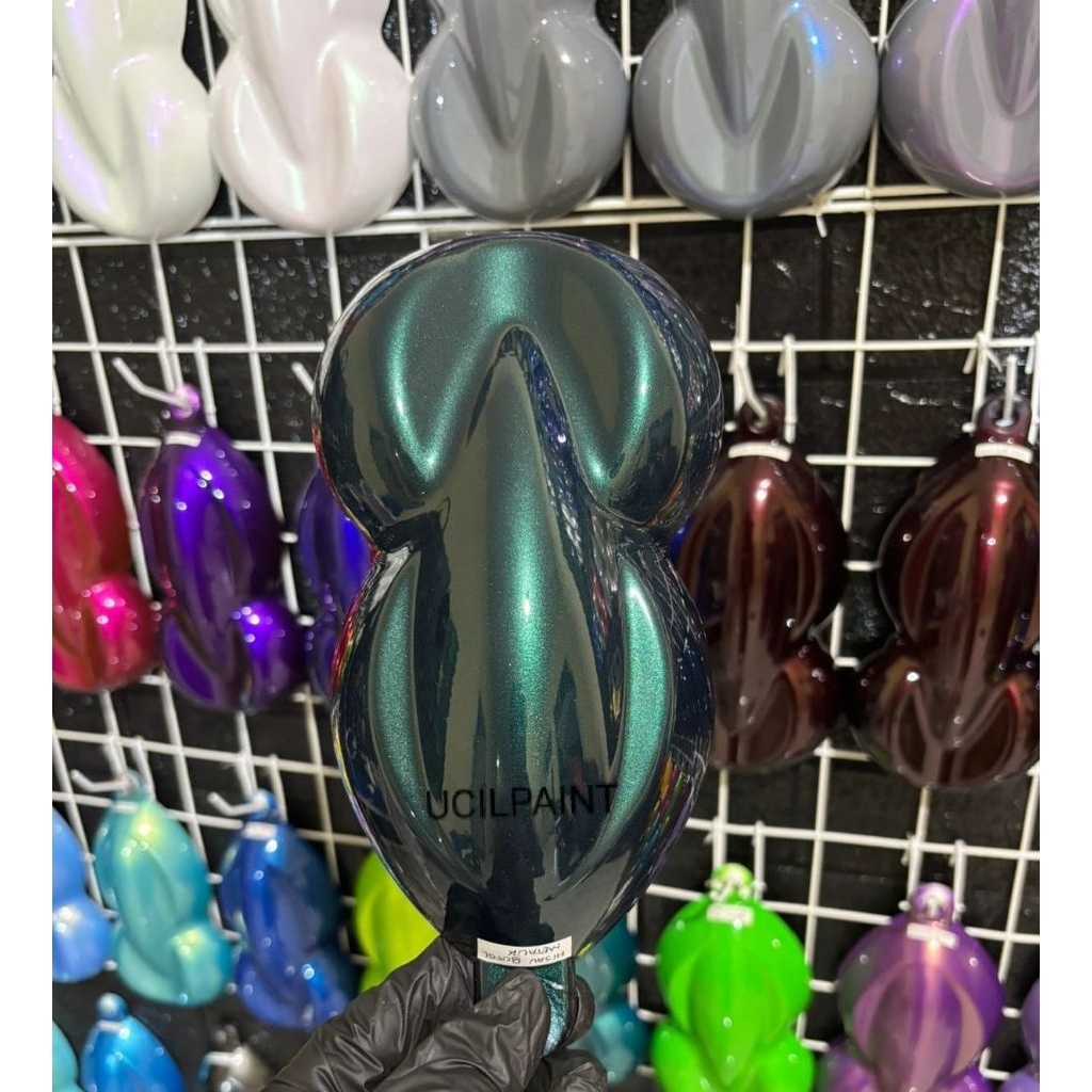 Cat Hijau Botol Metalik PU Polyuretane