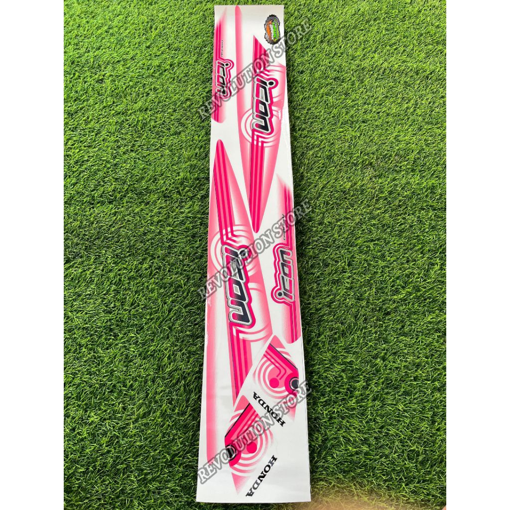 striping stiker Honda beat karbu icon cute pink (bahan vinyl non transparan sudah di cutting)