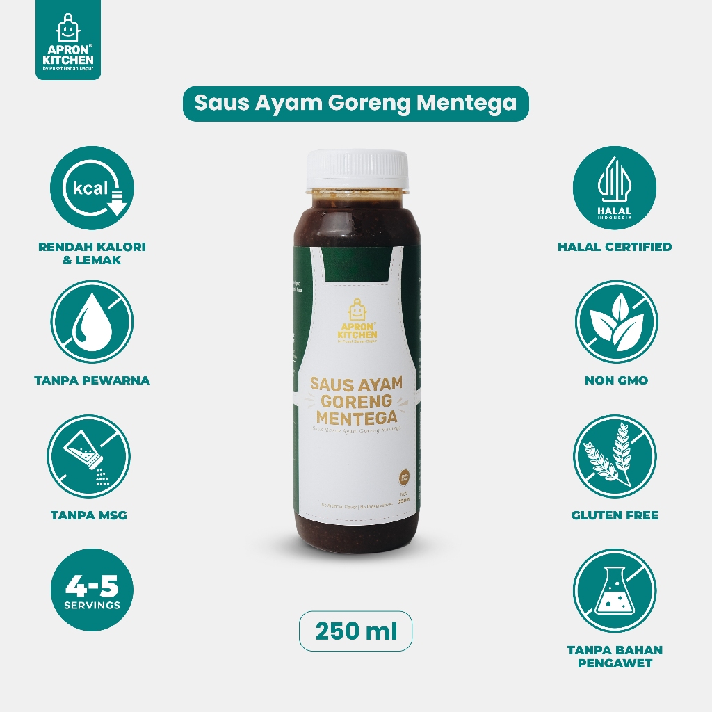 

Apron Kitchen Saus Ayam Goreng Mentega Bumbu Masak Indonesia 250ML