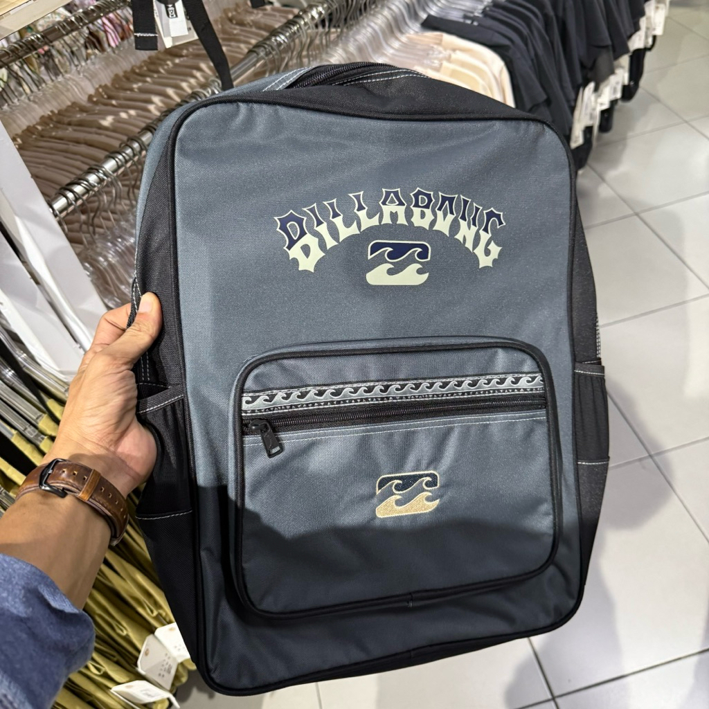 tas ransel pria billabong original traditional slate green backpack