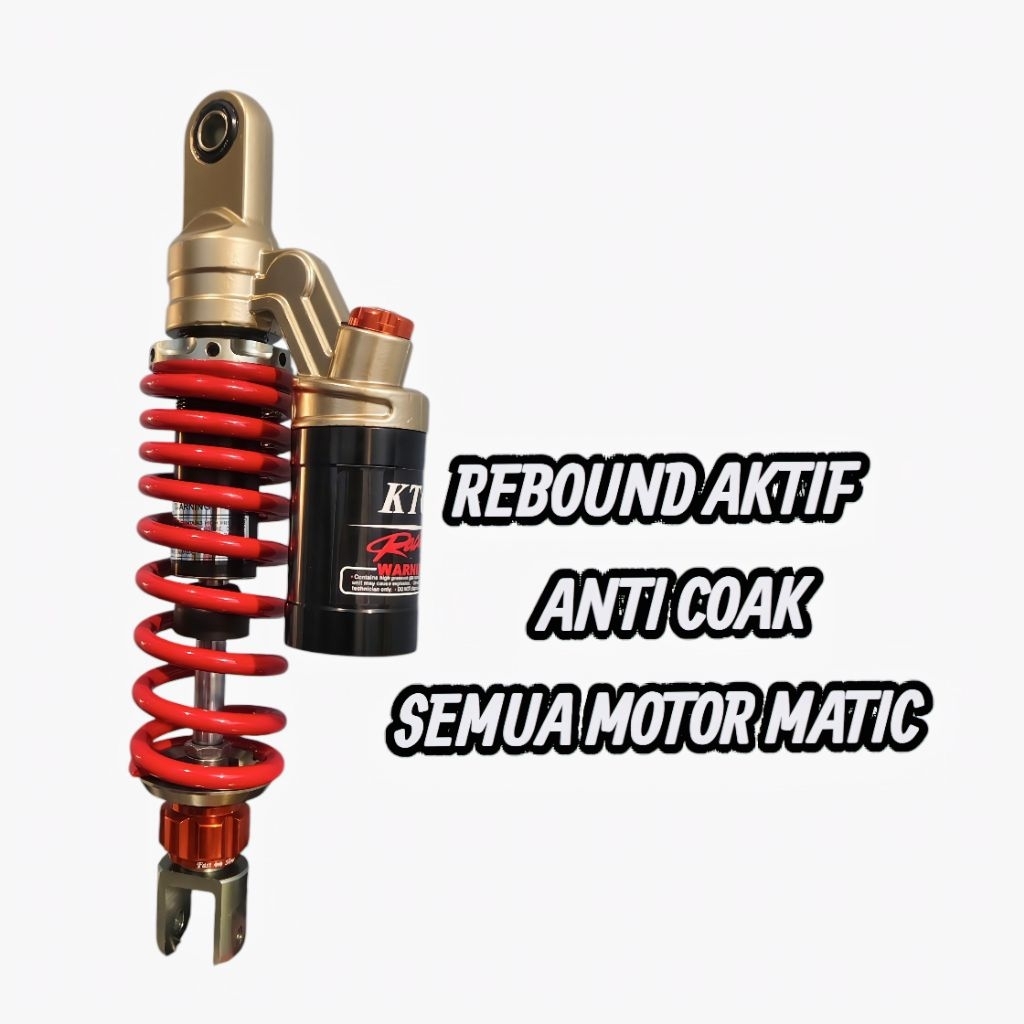 Shockbreaker matic shock belakang tabung atas ktc extrme full black As Gold  ukuran 330mm Vario Scoo