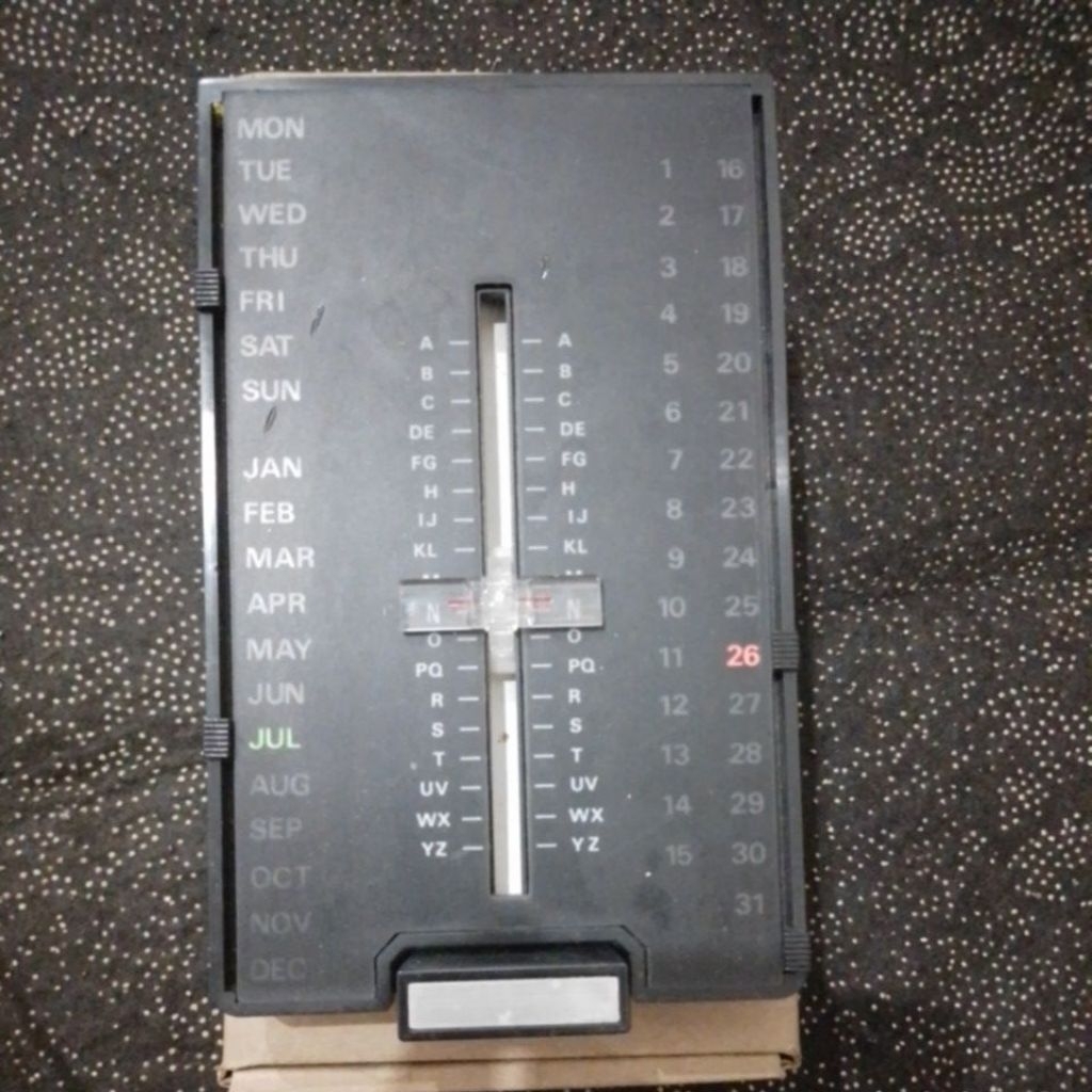 

Vintage Telephone List Finder With Perpetual Calendar