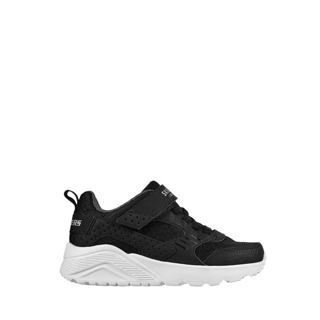 Skechers Uno black white - sepatu sekolah hitam putih anak-anak
