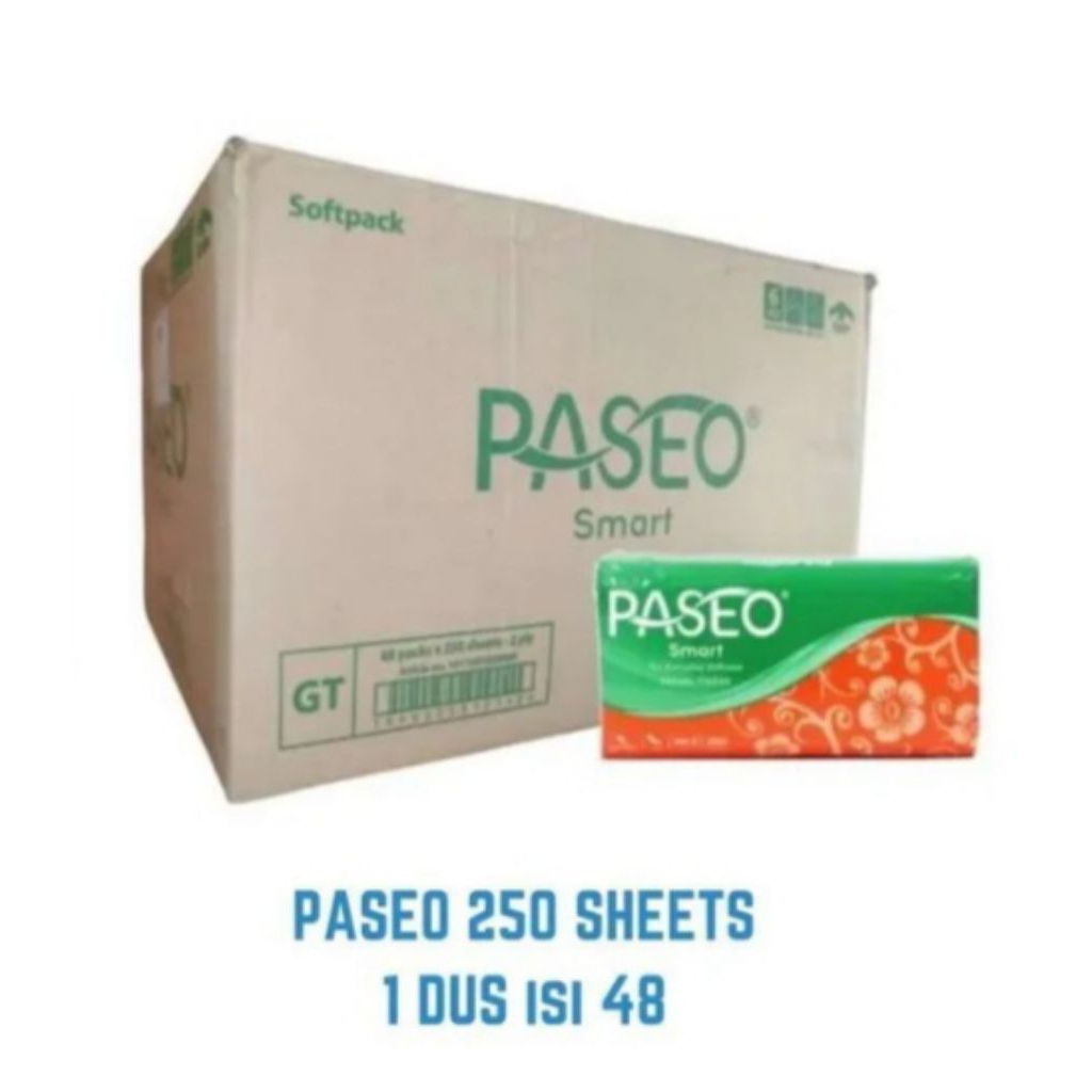 Tisu Paseo Smart Facial 250 sheets 1 Dus isi 48