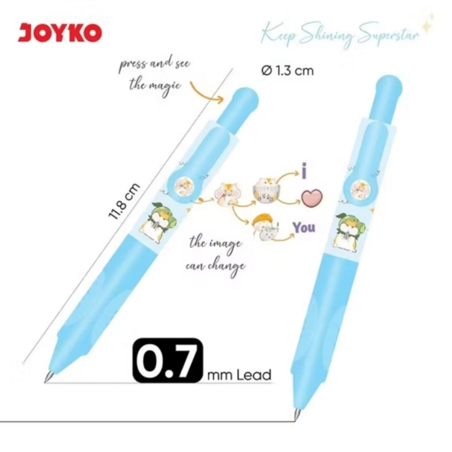 

Mechanical Pencil JOYKO MP-66 Pensil Mekanik Keep Shining Superstar 0.7 mm