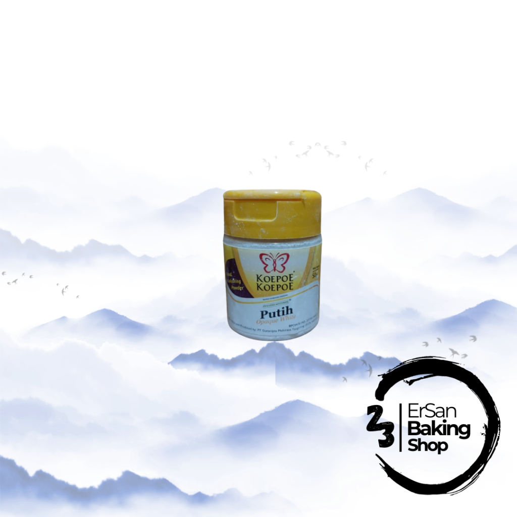 

Pewarna Bubuk Putih/Opaque White/Pewarna Makanan Putih KOEPOE KOEPOE 50gr