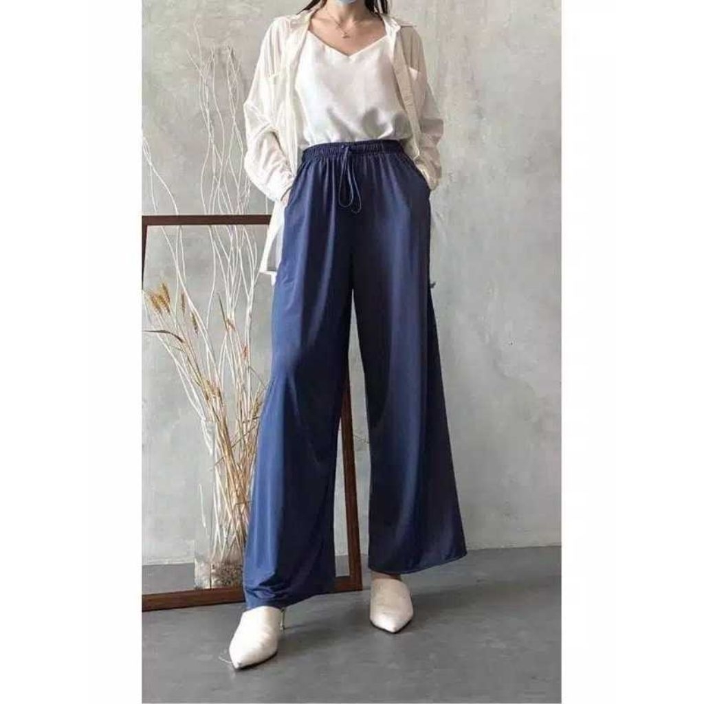 Premium Celana Kulot Crinkle Premium Kulot Wanita Kekinian Bahan Adem Anti Kusut Kulot Crinkle