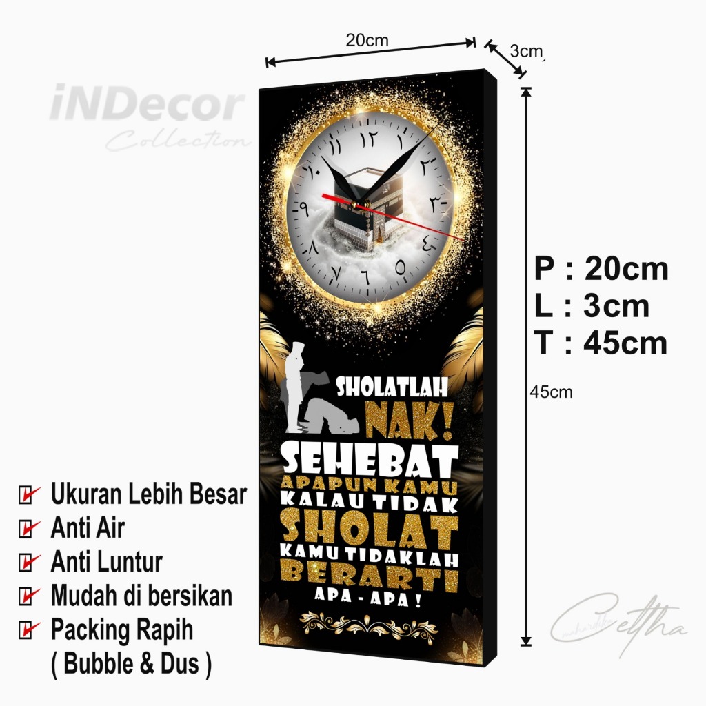 Dekor Rumah - Jam Dinding - Jam Dinding Motivasi Islami Aksesoris Rumah Minimalis