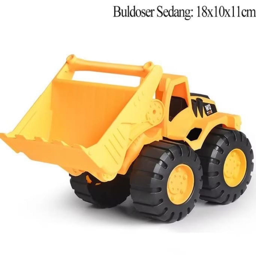 BYBO 1041 Mainan Truk Loader Anak Power Truck Alat Berat Excavator buldoser Plastik Tebal Roda Besar