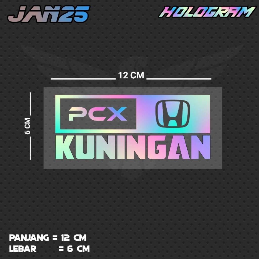 STIKER CUTTING TULISAN PCX KUNINGAN / JAN25 JBT