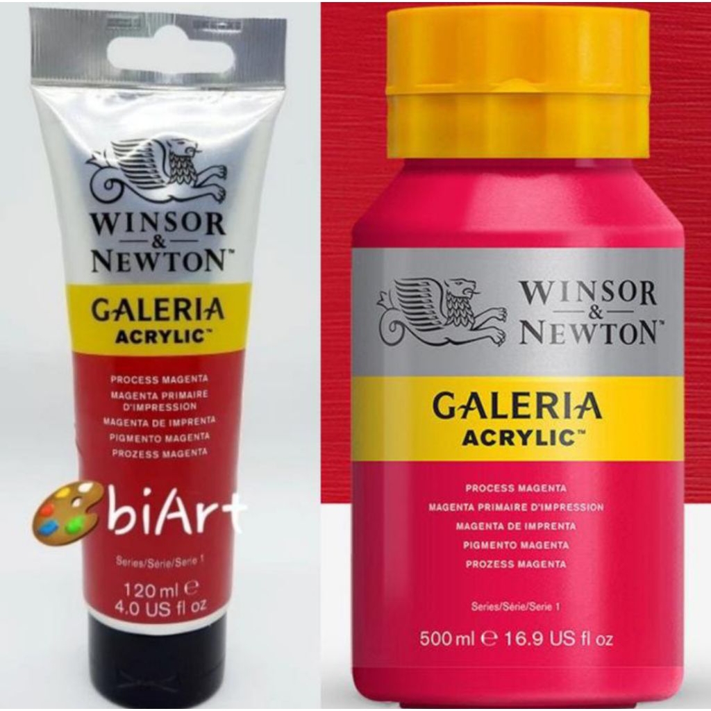 

Cat Akrilik Galeria Acrylic Colour 500ml / 120ml Process Magenta Winsor & Newton