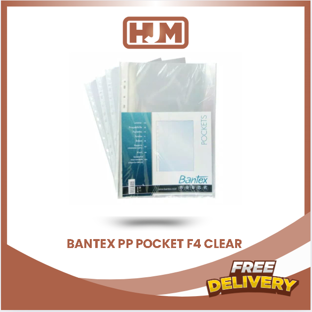 

BANTEX PP POCKET PLASTIK F4 CLEAR 8843