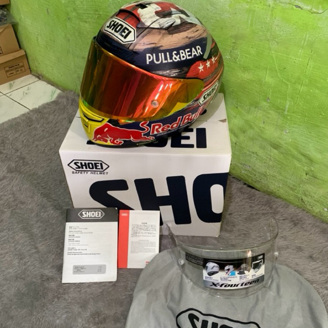 Helm Shoei 1:1 X14 American MM RODEO REDBULL Xspirit Full face