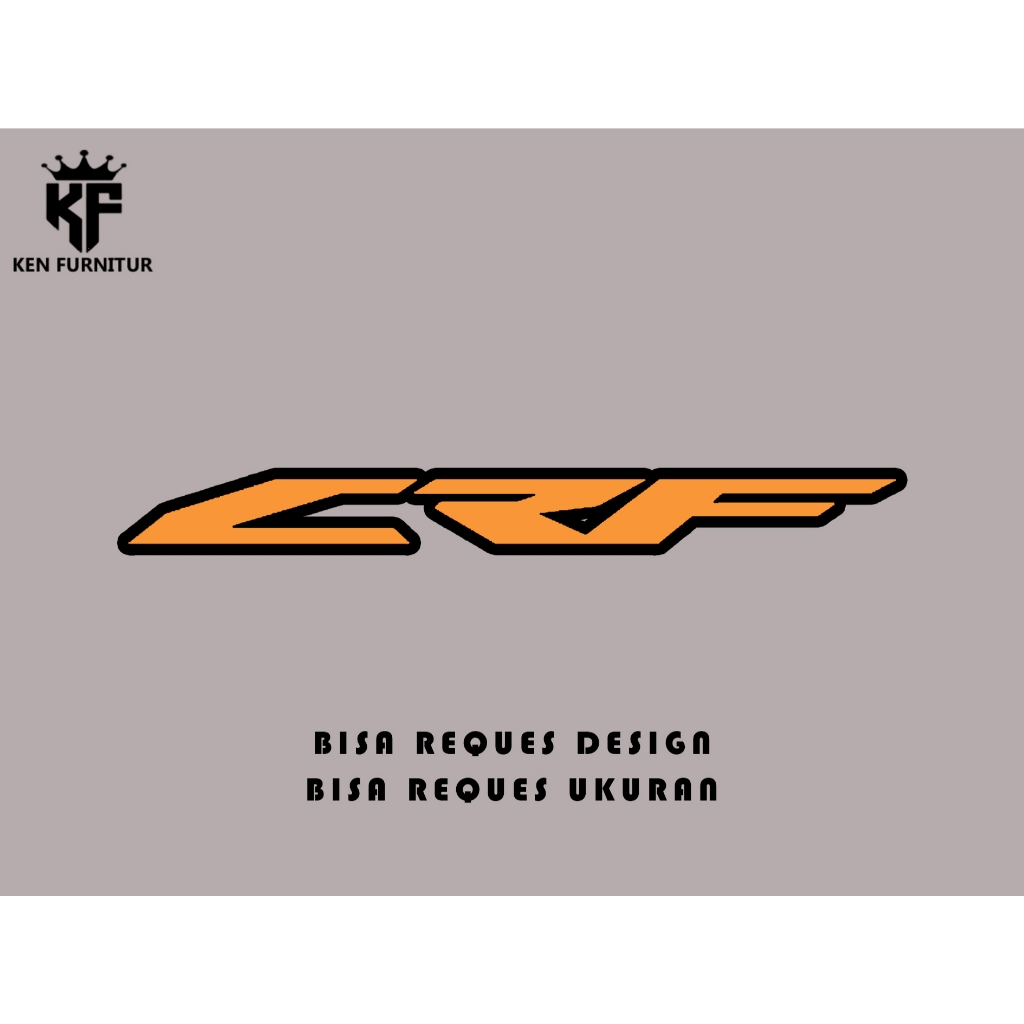Stiker Logo Emblem " HONDA CRF " Mobil Motor Custom Nama Akrilik Timbul