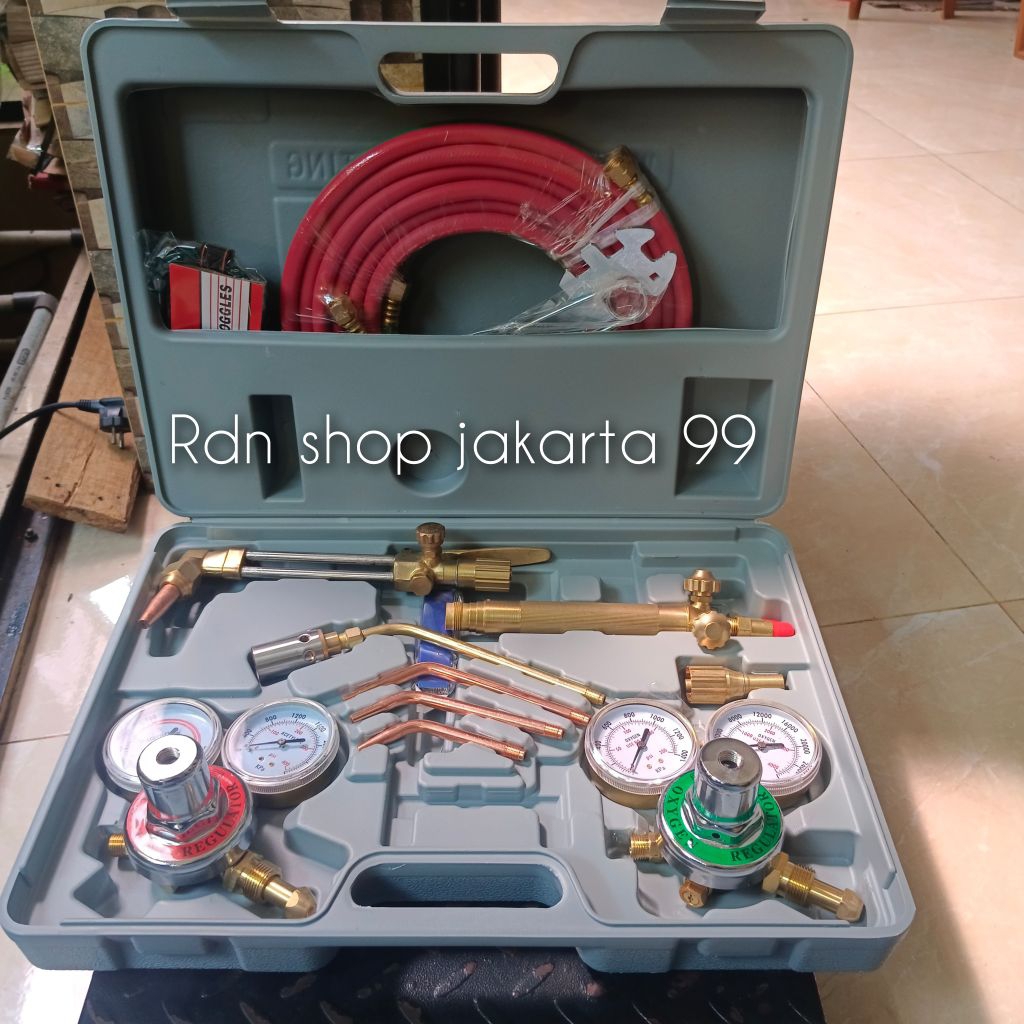 Welding cutting set oxigen aceteline perlengkapan las alat pengelasan bengkel welding