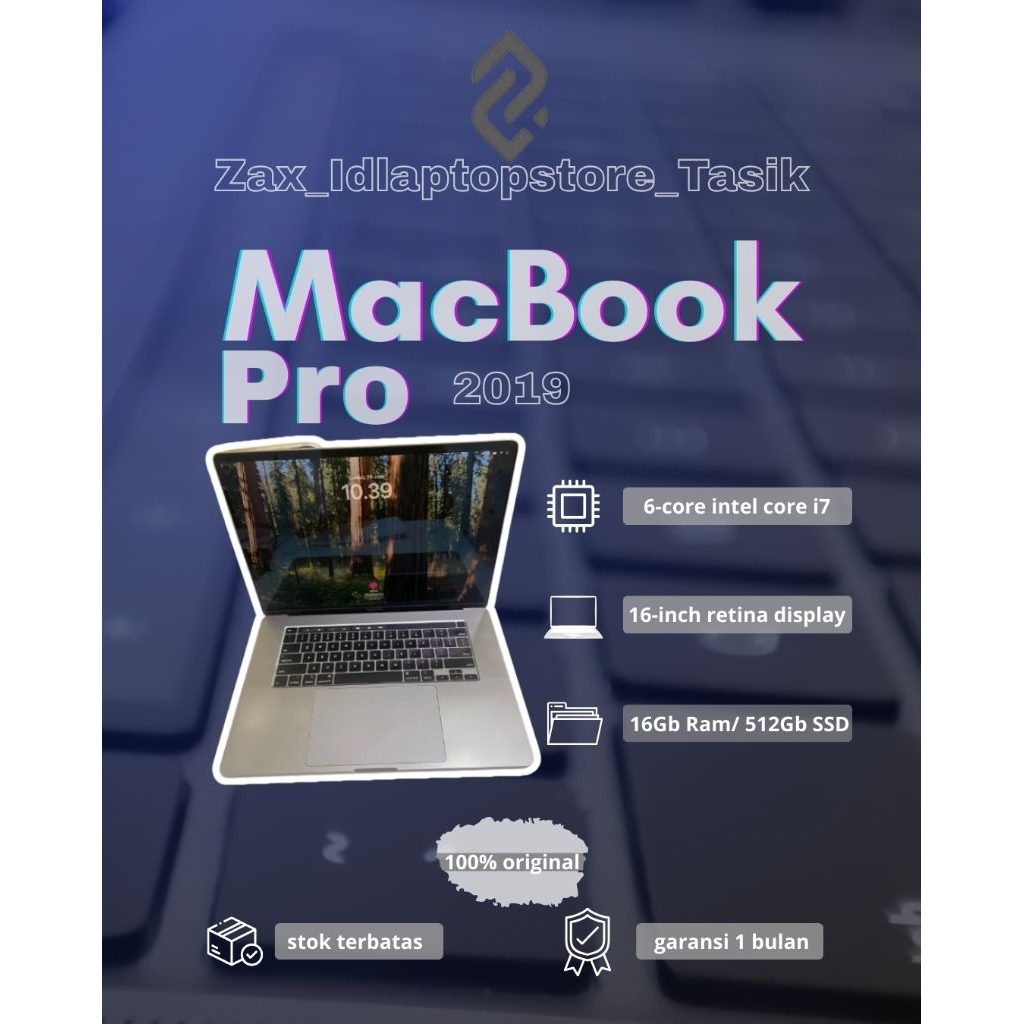 MACBOOK PRO 16INCH 2019 RAM 16GB | SSD 512GB