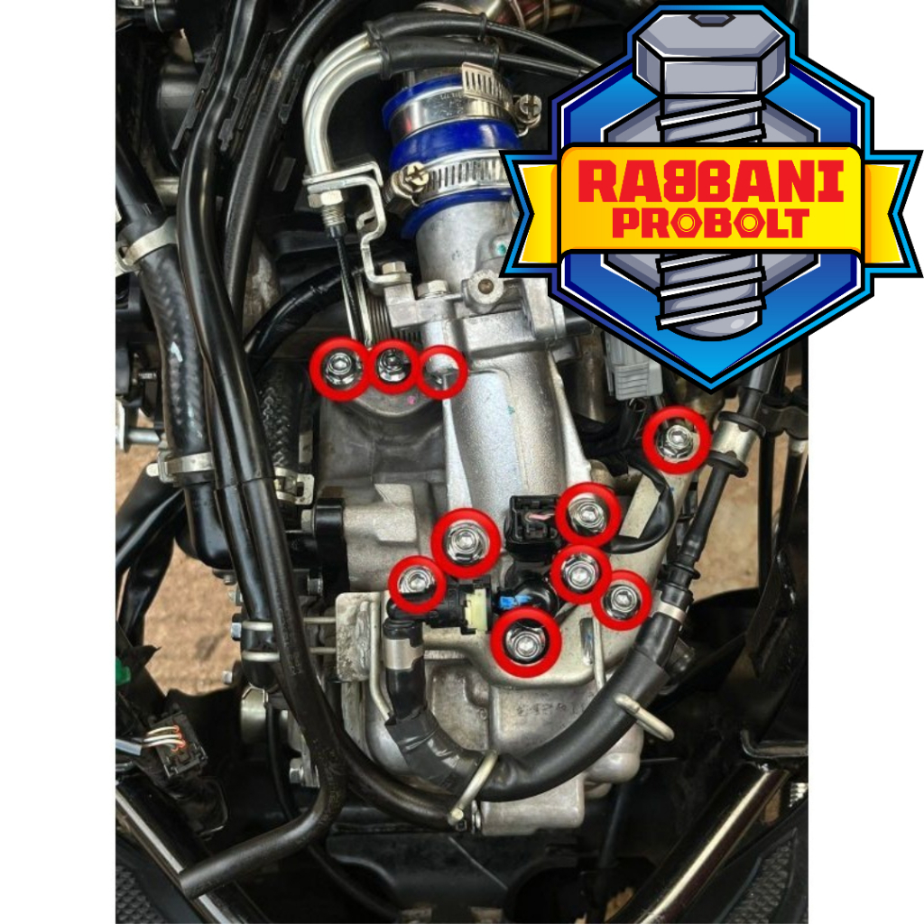 BAUT SET TB VARIO 125/150 STAINLESS CHROME 100% ORI HENG THAILAND ( 10BAUT )