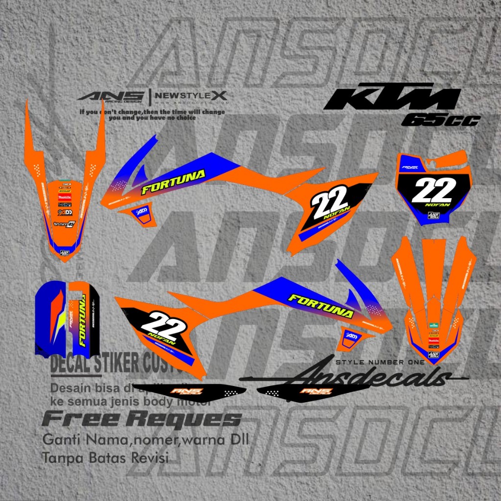 Decal Sticker KTM 65 New fullbody terbaru / Decal Sticker KTM 65 custome desain free request