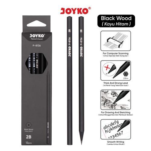 

Pensil P-8136 2B 1 Kotak isi 12 pcs Joyko