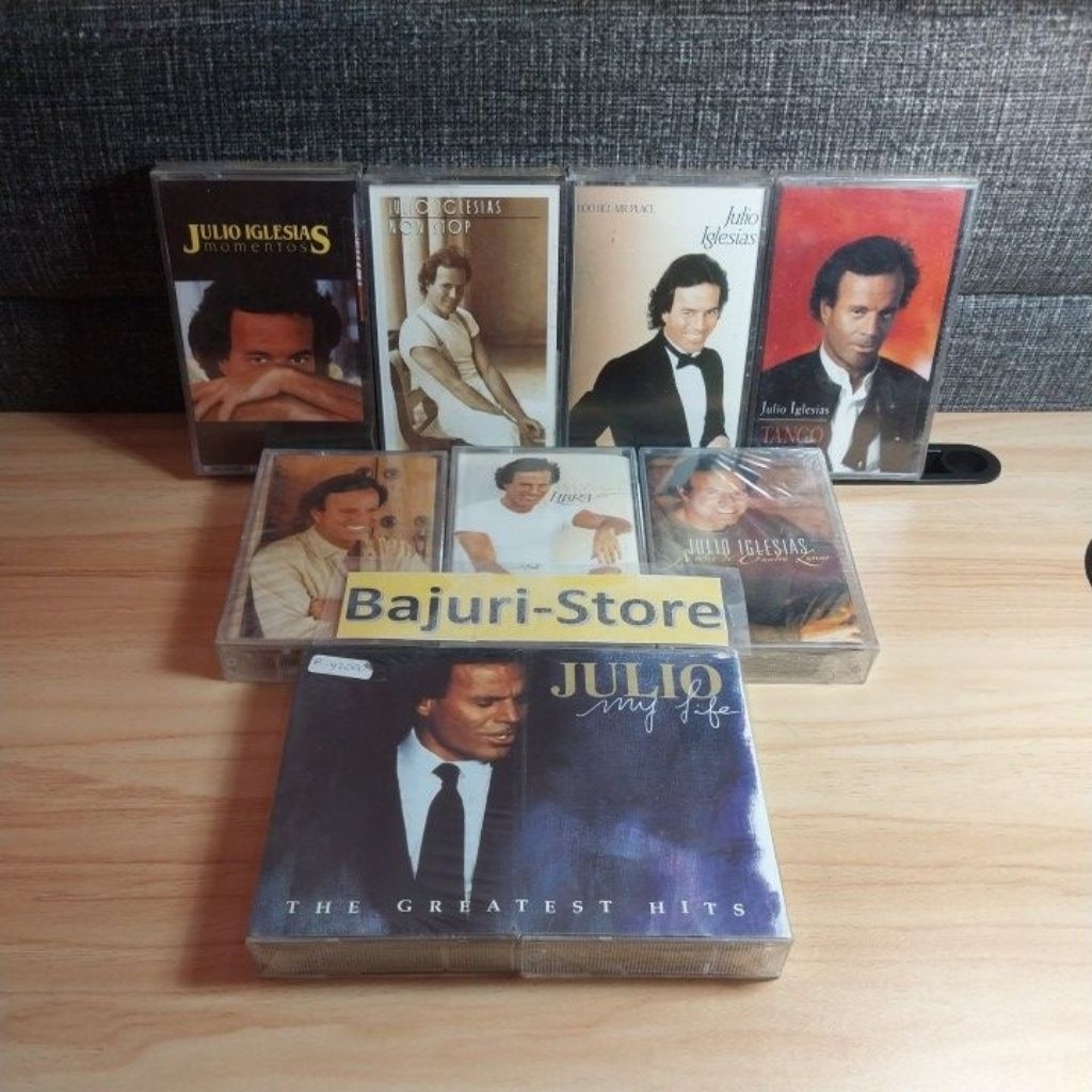 Kaset Pita Julio Iglesias/Dijual Sepaket ada 9 Kaset/Segel/Sealed,Original/No : David Foster, Jacky 