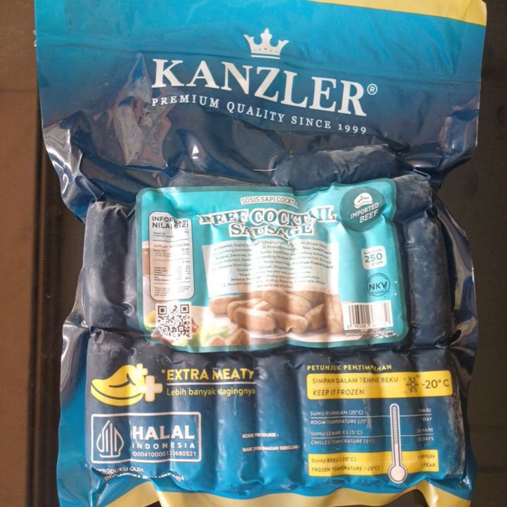

Kanzler beef cocktail sausage 250 gr