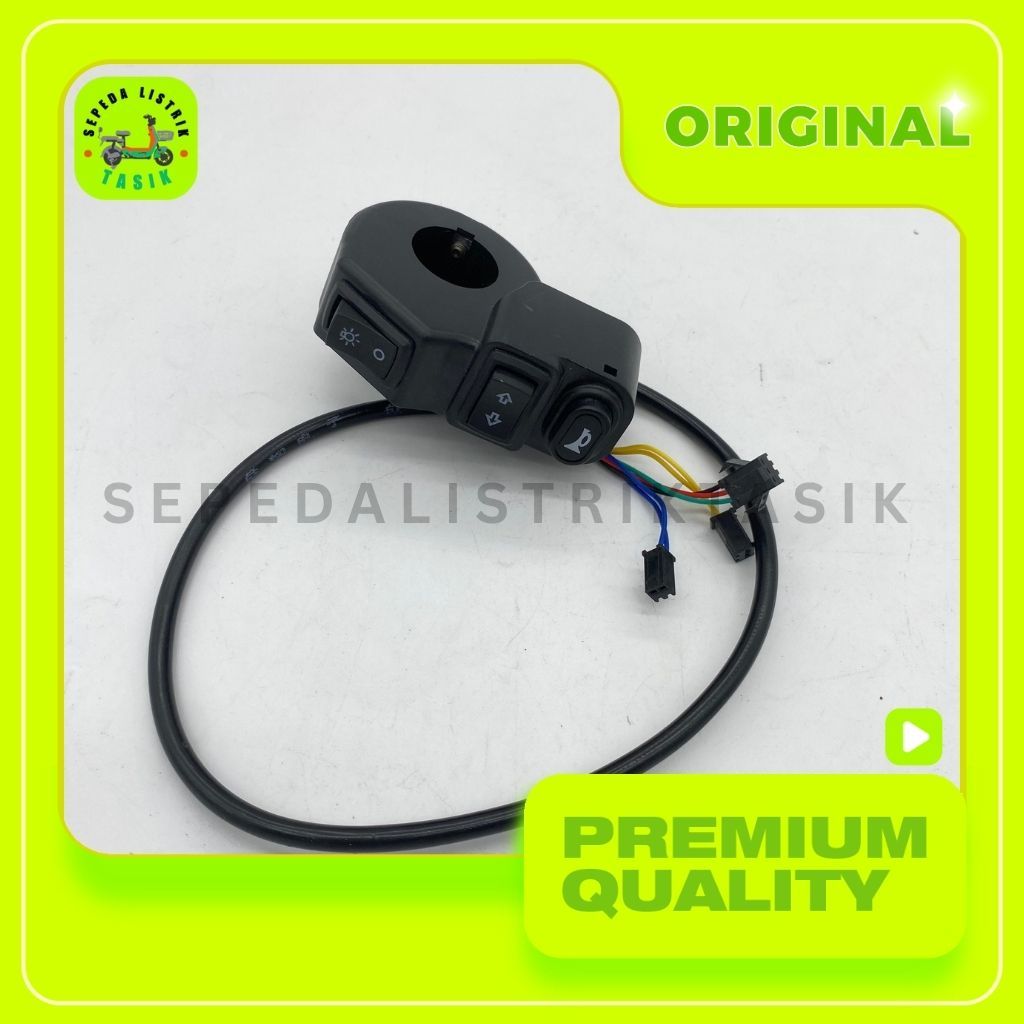SAKLAR KIRI ASSY SEPEDA LISTRIK EXOTIC / SELIS97 - ORIGINAL 100% - SPAREPART SEPEDA LISTRIK