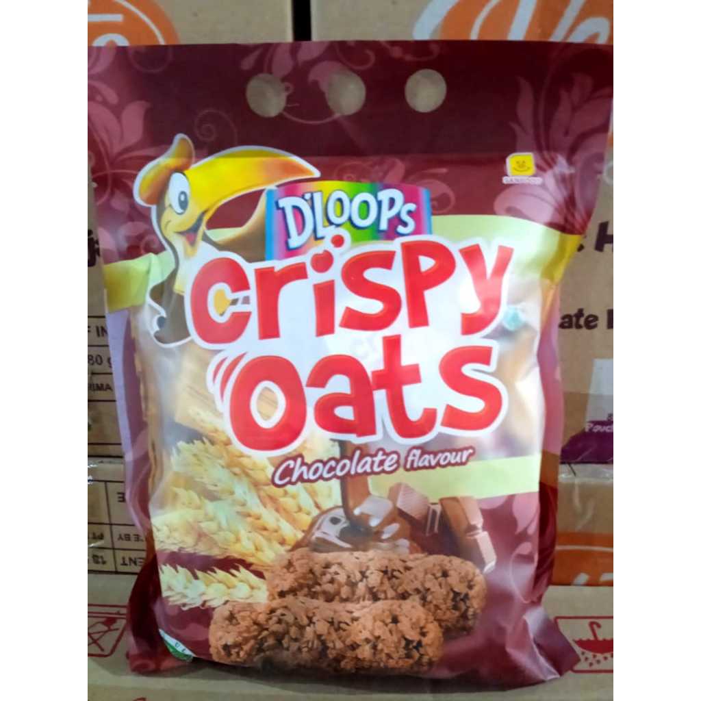 

Dloops Crispy Oat 200gr Dloops Oats Kemasan Pack Rasa Coklat Stroberi Cemilan Sehat Oats Krispy