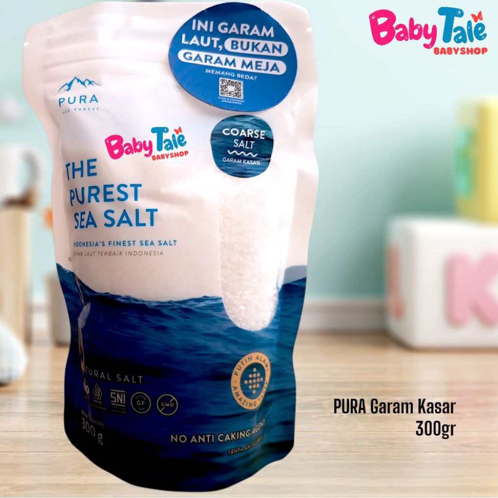 

PURA GARAM MPASI PUREST SEA SALT 300 GR GARAM HALUS GARAM KASAR LAUT NATURAL (FINE/HALUS)