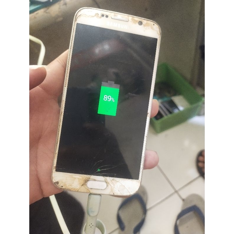 mesin Samsung s6 flat nyala ok