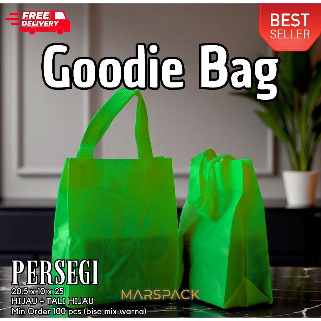 

Tas Spunbond Box 20.5x10x25 Goodie Bag Alas Kotak tas belanja tas souvenir promosi ultah tas kain polos