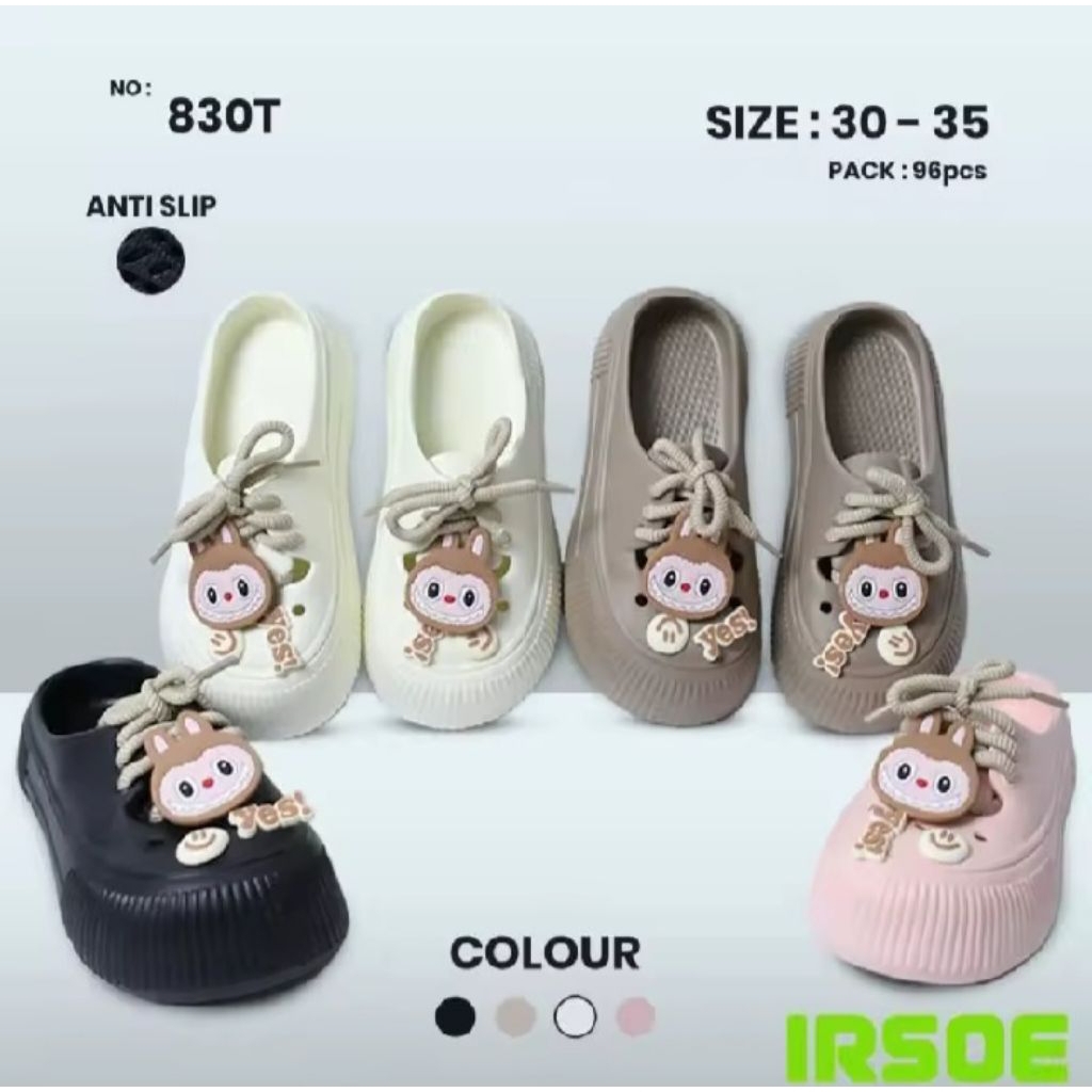 Sandal sepatu anak perempuan labubu//Sandal anak perempuan model sepatu