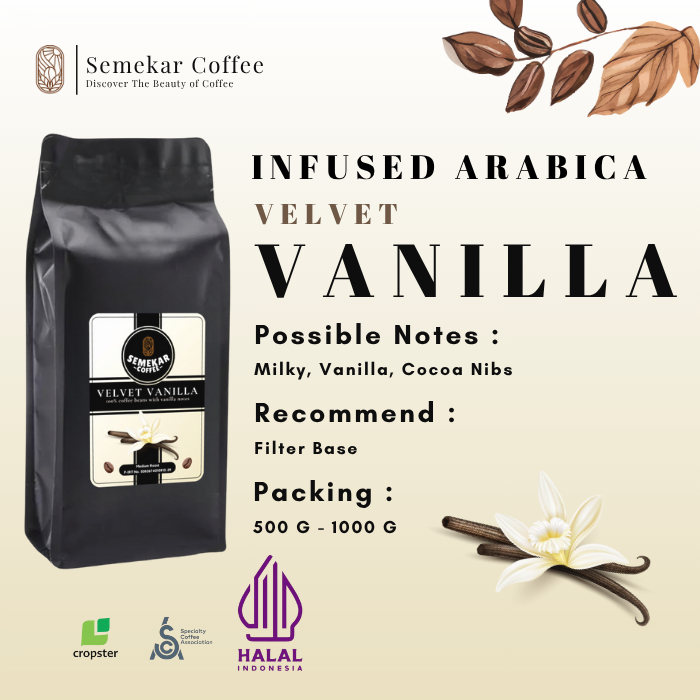 

Semekar Coffee - Velvet Vanilla Coffee Kopi Fermentation Process Roasted Beans - 500G & 1000G