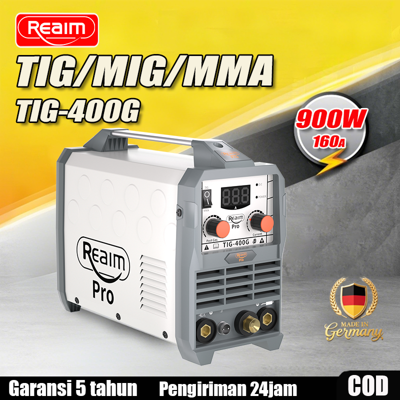 REAIM Mesin Las Inverter TIG-400G 160A 900 watt 3in1 Mesin las busur argonIGBT Mesin trafo las Mesin