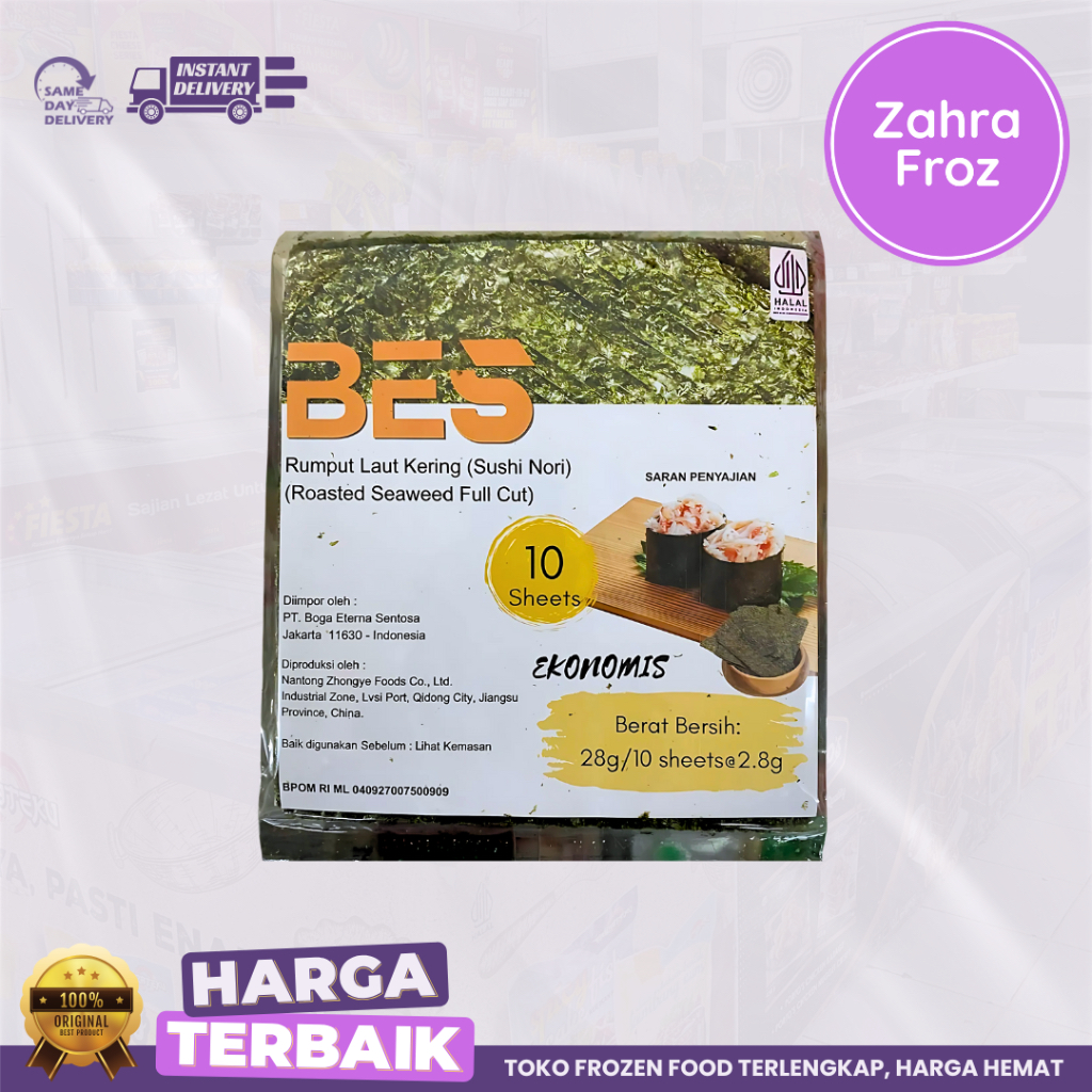 

RUMPUT LAUT KERING (SUSHI NORI) BES 10 LEMBAR || NORI SUSHI