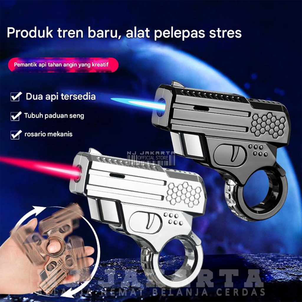 KOREK API PISTOL MINI GUN API LAS FULL METAL DAPAT ISI ULANG GAS