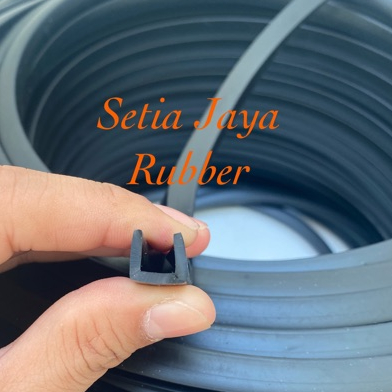 Karet U jepit kaca / karet U list jepit Plat 8mm