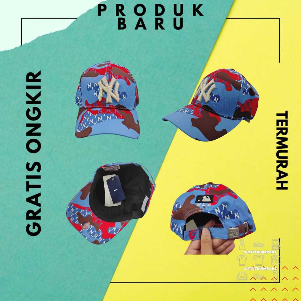 C-350 Topi Baseball MLB NY Swamp Monogram Ball Cap Blue