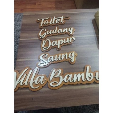 HIASAN DINDING CUSTOM TULISAN KAYU Laser Cutting