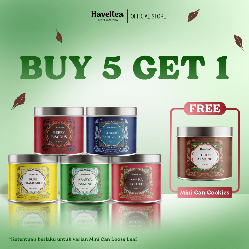 

[FREE GIFT] Haveltea Mix Bundle Tea Mini Can Loose Leaf Pure Chamomile, Spearmint GIFT Set!