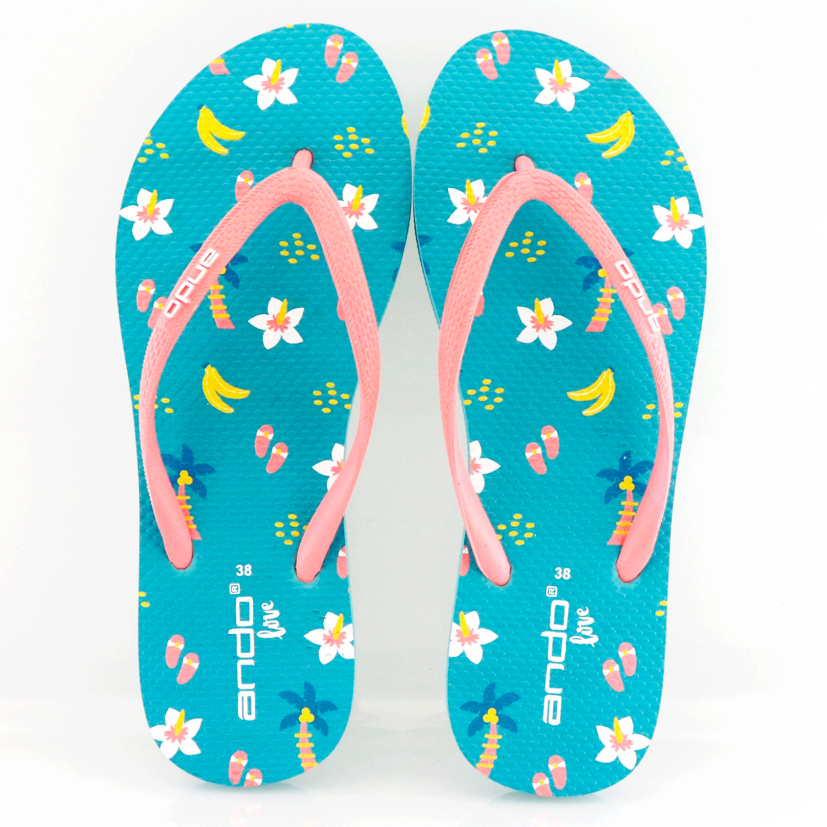 NEW EDITION Ando Palm Tosca/Coral - Sandal Wanita Terbaru Rumah Ando