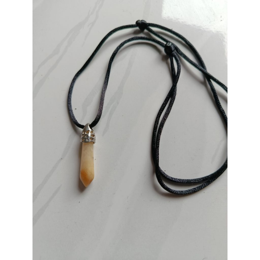 kalung pendant penduluk batu akik MG (manigajah) natural