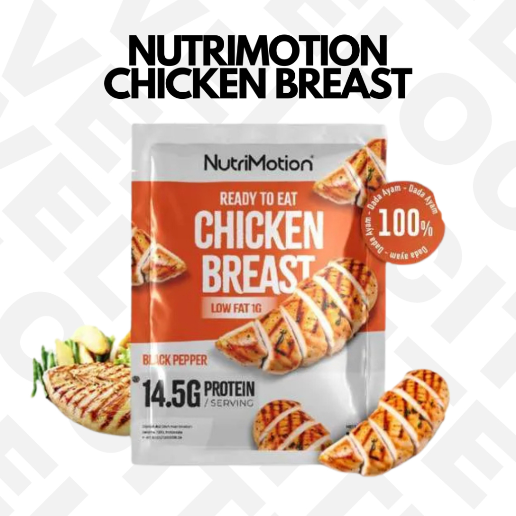 

NUTRIMOTION Chicken Breast 50gr/pack Ready To Eat Rasa Blackpepper Low Fat Nutri Motion Dada Ayam Siap Makan Rendah Lemak Tinggi Protein