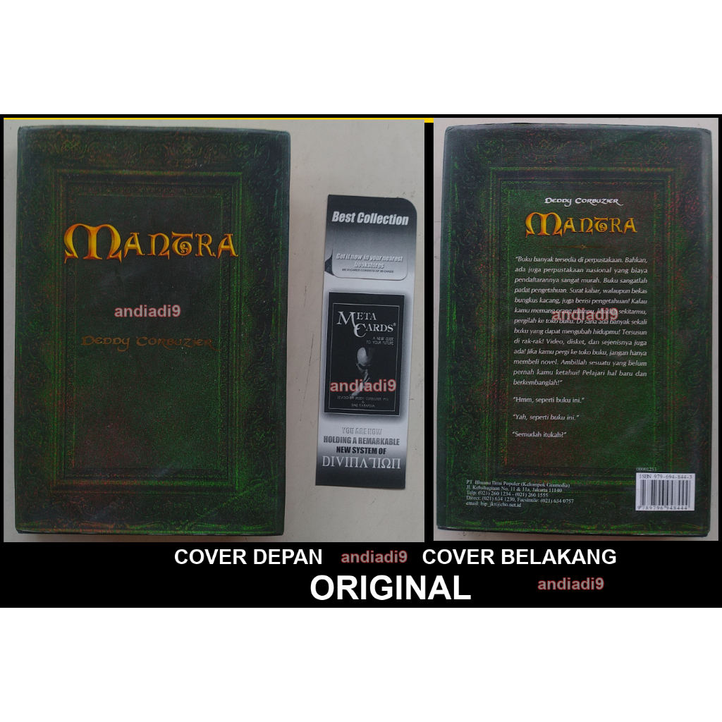 BUKU MANTRA DEDDY CORBUZIER HARDCOVER ORIGINAL ASLI