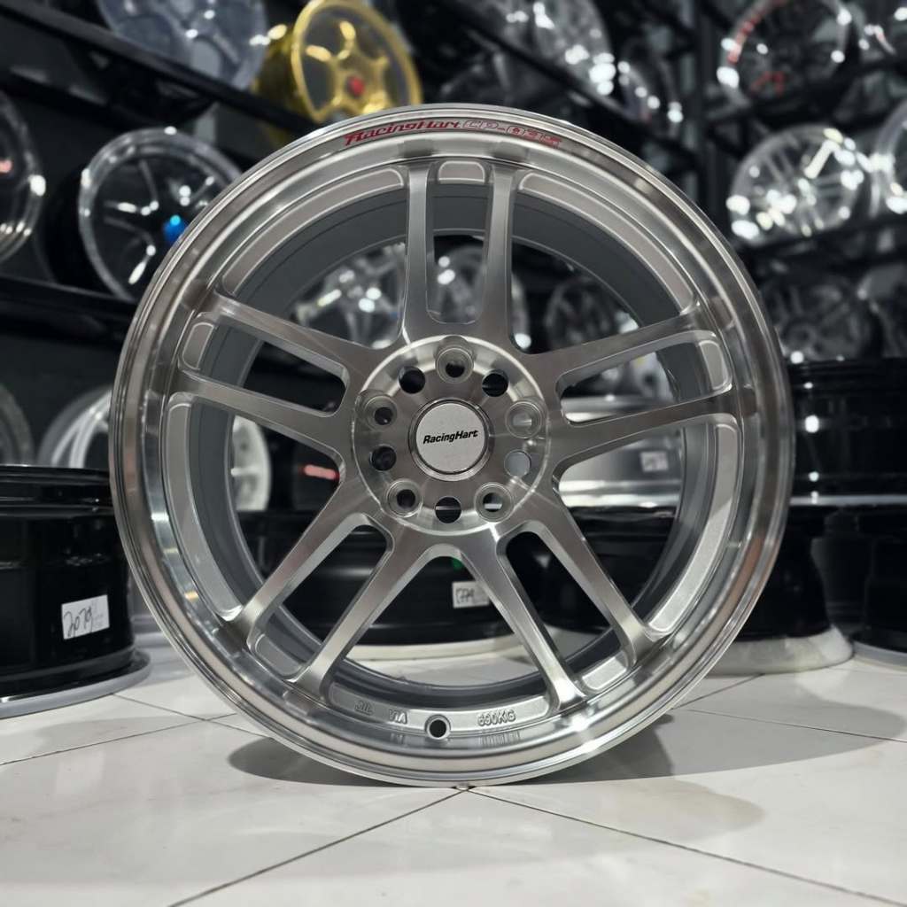 Velg Velg Racing Hart CP035 Brand New Ring 17 Pcd 5x114.3 Lebar 8 Et 22 Warna Silver Polish Machine 