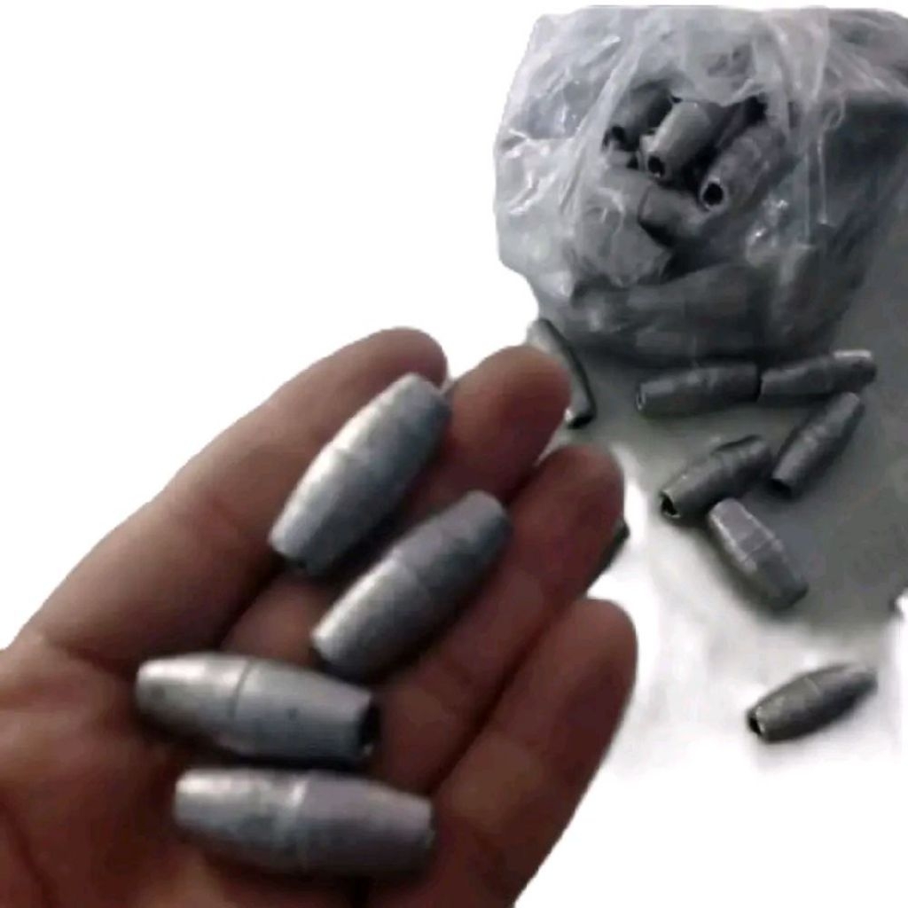 Timah pemberat jaring ikan 1 kg isi sekitar 40 pcs timbel jaring timah jaring ikan